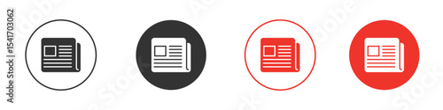 Newspaper icon Logos. Flat Vector Icon Design Template