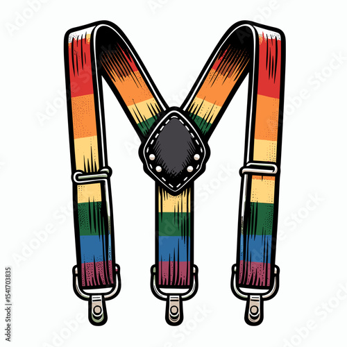 Rainbow suspenders