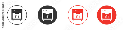 Oven icon Logos. Flat Vector Icon Design Template