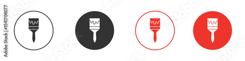 Paint brush icon Logos. Flat Vector Icon Design Template