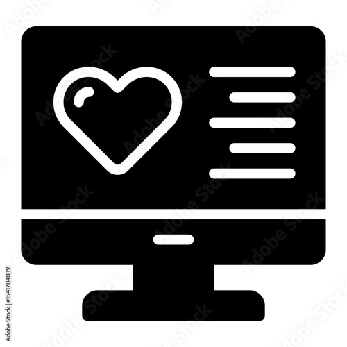dating online solid icon	
