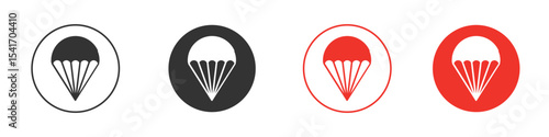 Parachute icon Logos. Flat Vector Icon Design Template