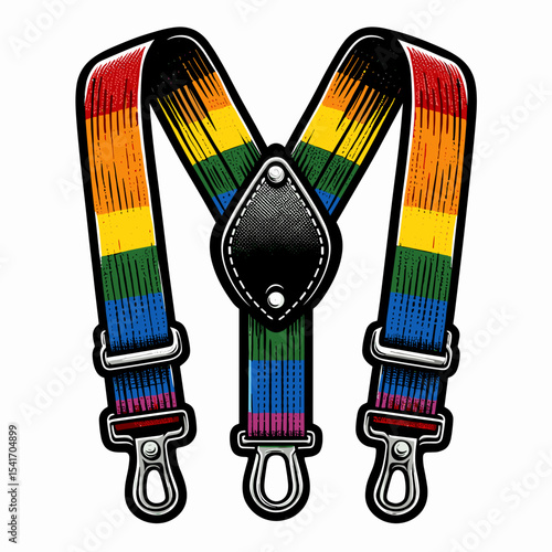 Rainbow suspenders