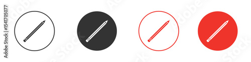 Pencil icon Logos. Flat Vector Icon Design Template