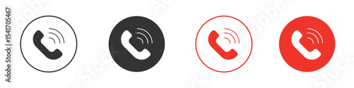 Phone call icon Logos. Flat Vector Icon Design Template