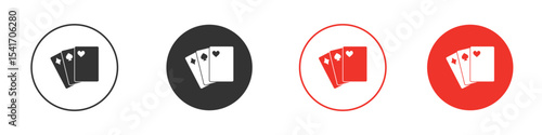 Playing cards icon Logos. Flat Vector Icon Design Template