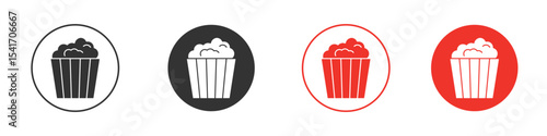 Popcorn icon Logos. Flat Vector Icon Design Template