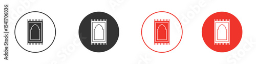 Prayer rug icon Logos. Flat Vector Icon Design Template