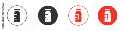 Prescription bottle icon Logos. Flat Vector Icon Design Template