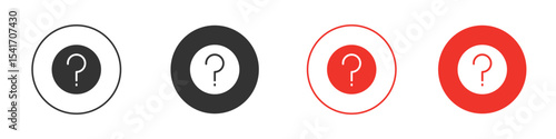 Question mark icon Logos. Flat Vector Icon Design Template