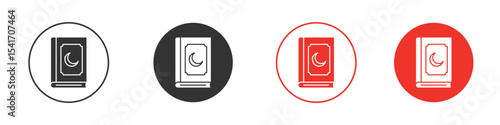 Quran book icon Logos. Flat Vector Icon Design Template