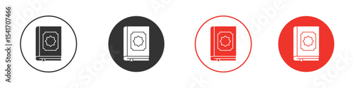 Quran kareem icon Logos. Flat Vector Icon Design Template