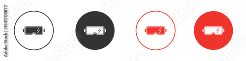 Safety goggles icon Logos. Flat Vector Icon Design Template