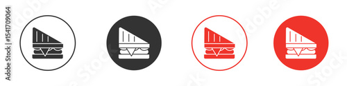 Sandwich icon Logos. Flat Vector Icon Design Template