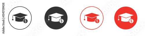 Scholarship icon Logos. Flat Vector Icon Design Template