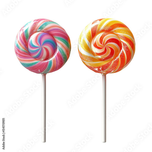 Wallpaper Mural Lollipops isolated on transparent background Torontodigital.ca