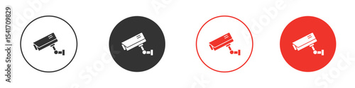 Security camera icon Logos. Flat Vector Icon Design Template