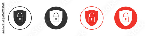 Security icon Logos. Flat Vector Icon Design Template