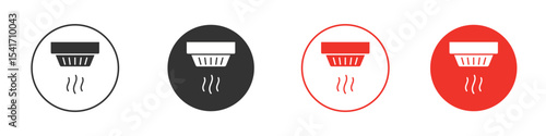 Sensor smoke icon Logos. Flat Vector Icon Design Template