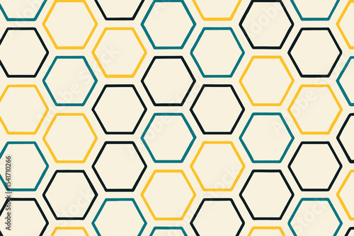 Abstract geometric hexagon pattern background