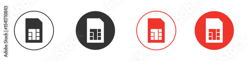 Sim card icon Logos. Flat Vector Icon Design Template