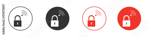 Smart lock icon Logos. Flat Vector Icon Design Template