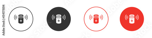 Smart speaker icon Logos. Flat Vector Icon Design Template