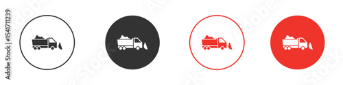 Snowplow icon Logos. Flat Vector Icon Design Template