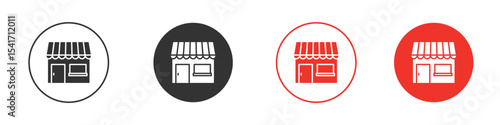 Store icon Logos. Flat Vector Icon Design Template