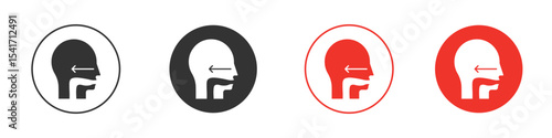 Swallowing reflex icon Logos. Flat Vector Icon Design Template