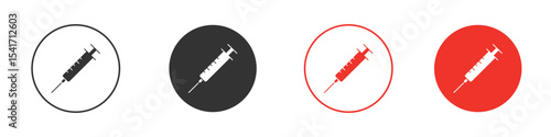 Syringe icon Logos. Flat Vector Icon Design Template
