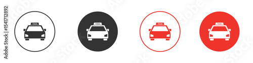 Taxi icon Logos. Flat Vector Icon Design Template