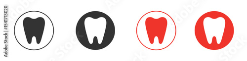 Teeth icon Logos. Flat Vector Icon Design Template