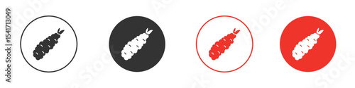 Tempura icon Logos. Flat Vector Icon Design Template