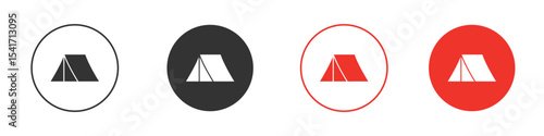 Tent icon Logos. Flat Vector Icon Design Template