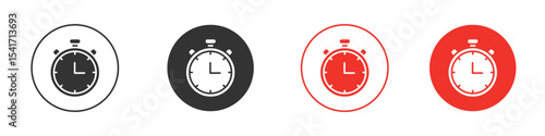 Timer icon Logos. Flat Vector Icon Design Template