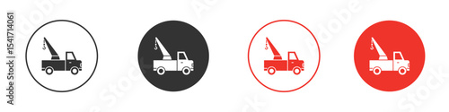Tow truck icon Logos. Flat Vector Icon Design Template