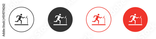Treadmill icon Logos. Flat Vector Icon Design Template