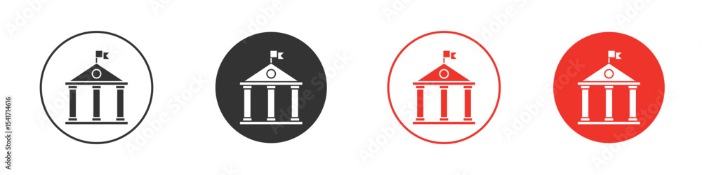 Obraz premium University icon Logos. Flat Vector Icon Design Template