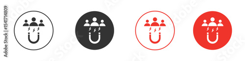 User engagement icon Logos. Flat Vector Icon Design Template