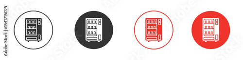 Vending machine icon Logos. Flat Vector Icon Design Template