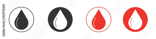 Water drop icon Logos. Flat Vector Icon Design Template