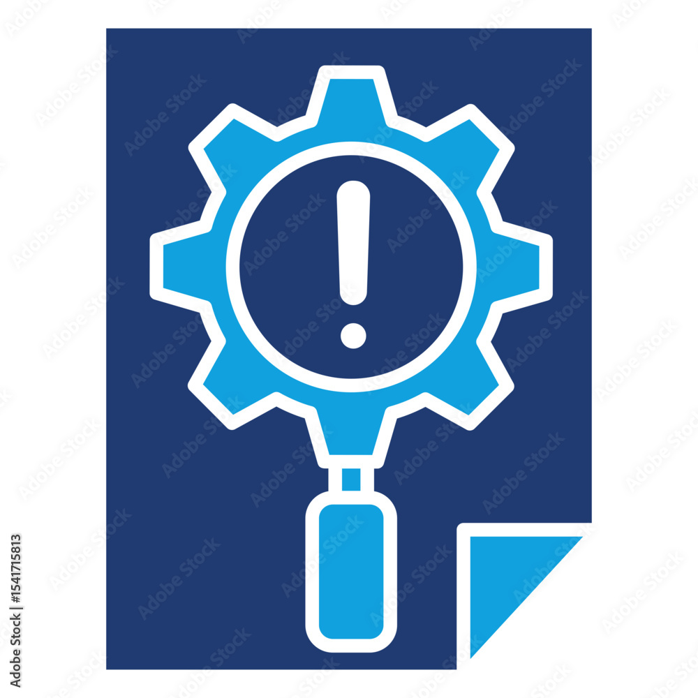 Compliance Risk Flat Blue Icon Compliance Risk Flat Blue Icon