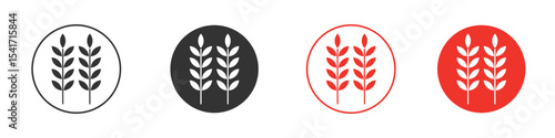 Wheat icon Logos. Flat Vector Icon Design Template
