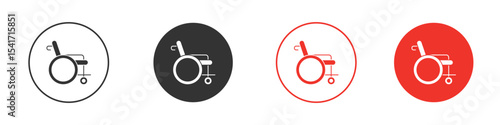 Wheelchair icon Logos. Flat Vector Icon Design Template