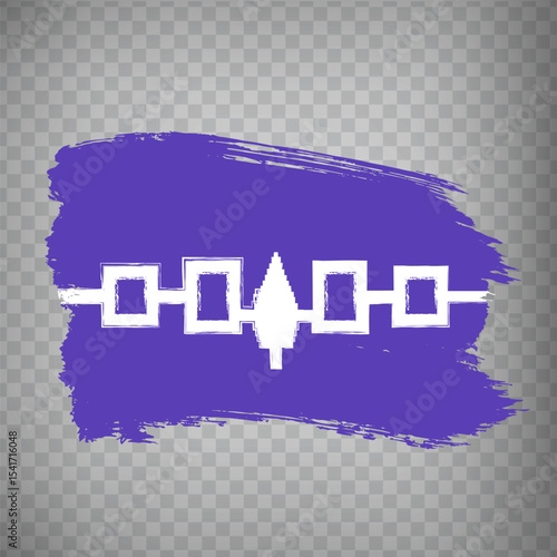 Grunge flag of Iroquois Confederacy, brush stroke background. Iroquois Confederacy flag on transparent background for your design, EPS10.