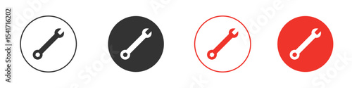 Wrench icon Logos. Flat Vector Icon Design Template
