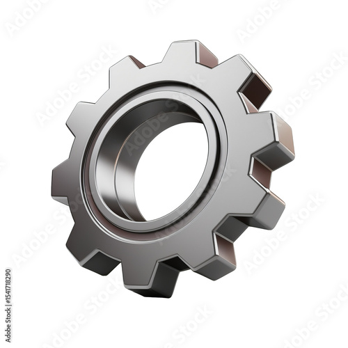 3D Metal gears isolated on white