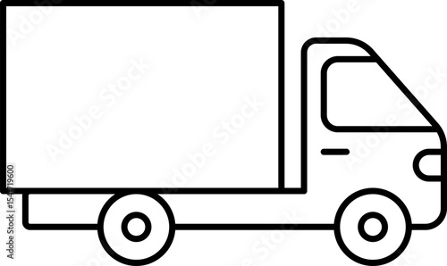 Public, Service special and Municipal Transport Line Icons Set — Thin Linear Vector Symbols .