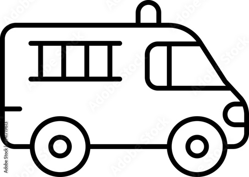 Public, Service special and Municipal Transport Line Icons Set — Thin Linear Vector Symbols .